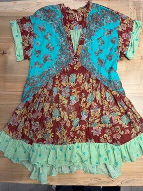Agnes Mini Dress (Ocean Combo)
